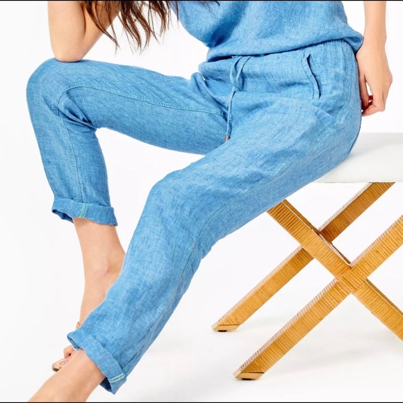 NWT Lilly Pulitzer 31" Taron Mid-Rise
Linen Pant - Picture 2 of 4